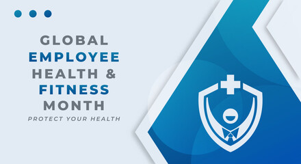 Happy Global Employee Health and Fitness Month Celebration Vector Design Illustration for Background, Poster, Banner, Advertising, Greeting Card