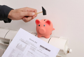 Cold home, Heating costs rising. Global energy crisis concept. Household energy saving