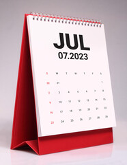 Simple desk calendar 2023 - July