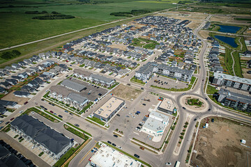 Kensington neighborhood Drone Aerial in Saskatoon, Canada