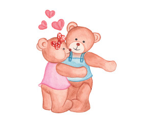 Valentine’s Day Bear clipart, Couple bear Sublimation for t-shirt