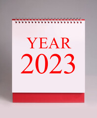 Simple desk calendar for New Year 2023
