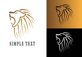 Lion logo and icon design, vector eps 10