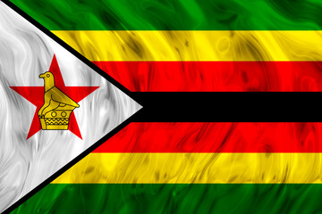 National flag  of Zimbabwe. Background  with flag  of Zimbabwe