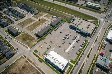 Kensington neighborhood Drone Aerial in Saskatoon, Canada