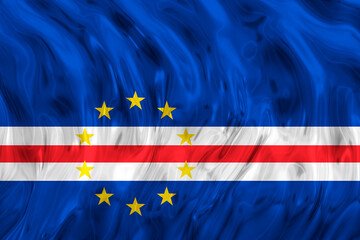 National flag of Cape Verde. Background  with flag  of Cape Verde.