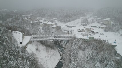 Furano, Japan - December 19, 2022: Furano and Biei During Winter Season