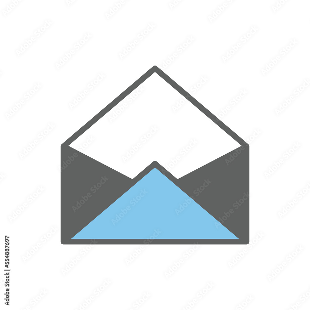 Aufkleber colored open envelope icon illustration. two tone icon style. suitable for apps, websites, mobile ap