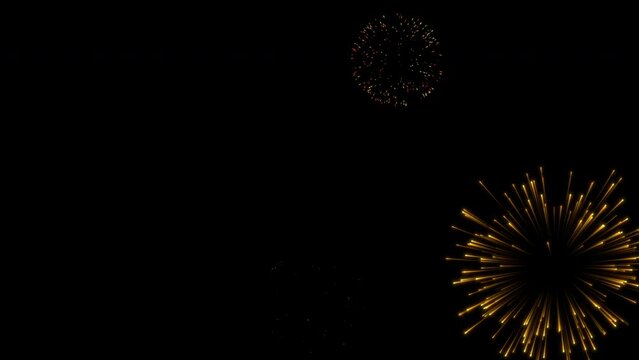 exploding golden firework night overlay burst animation