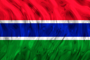 National flag of Gambia. Background  with flag  of Gambia.