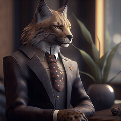 business man lynx
