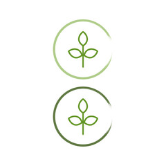 Natural product Eco Badge isolated on White