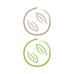 Natural Food Sign, Symbol, Logo isolated On White