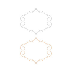 Luxury Ornamental Tags Set isolated On White