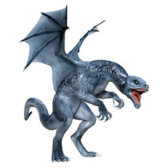 Fototapeta premium 3D Rendering Fairy Tale Dragon on White