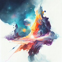 Abstract Watercolor Texture Background for Versatile Design Applications in Contemporary Art