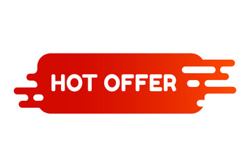 Vector illustration of a hot offer, marketing, sales. Hot Deal Label Template With Flame.