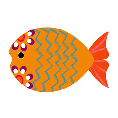 Mexican Folk elements Digital illustration, Latin motif ornament,  Folk toy illustration, Colorful Toy illustration on white background, Cartoon nature element illustration