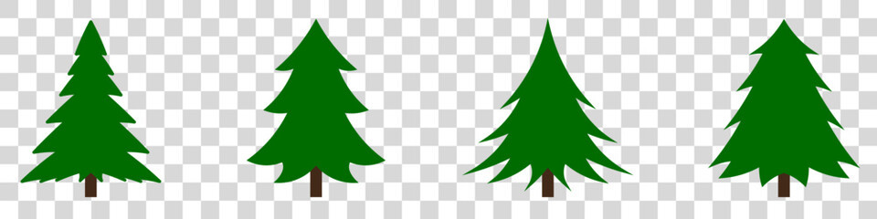 Christmas Tree icon.Fir Tree Illustration.Isolated Variations