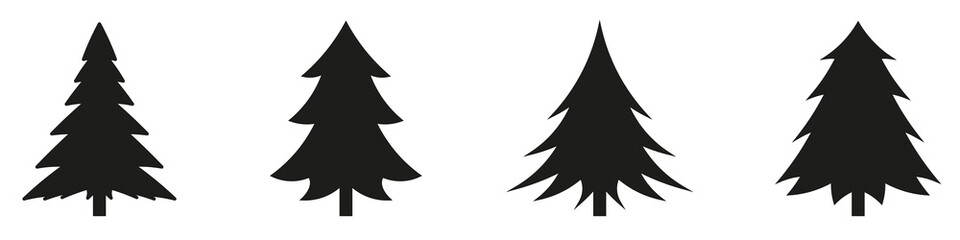 Christmas Tree icon.Fir Tree Illustration.Isolated Variations