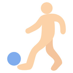 person with a ball. Football player icon