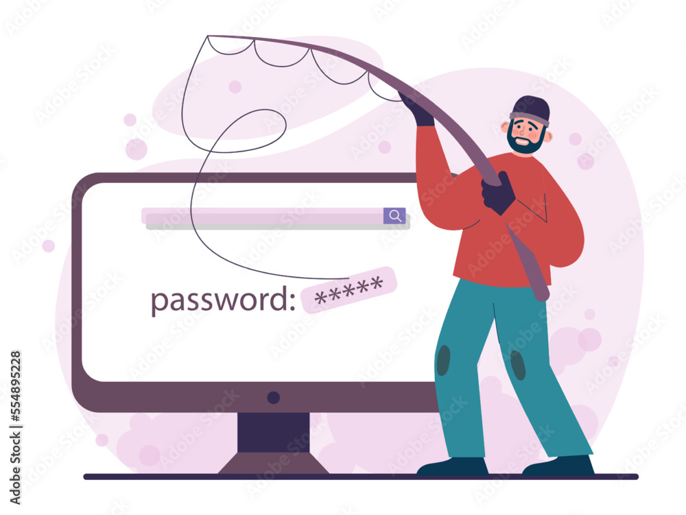 Poster data theft concept. cyber attack, hacker stealing personal data
