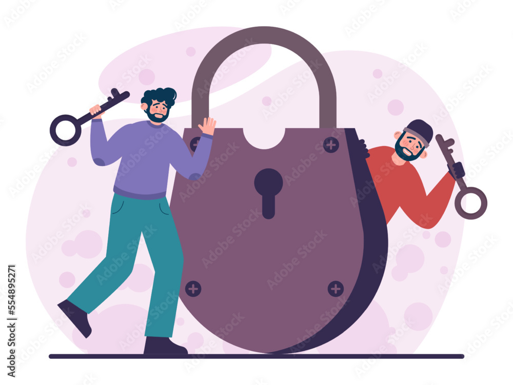 Poster data theft concept. cyber attack, hacker stealing personal data