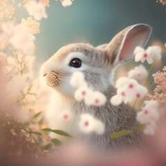 꽃밭속의 토끼
