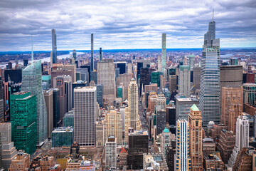 Epic New York uptown skyline view