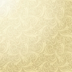 Old gold paper in vintage style with pattern. Postcard, frame, background, pattern, vector image
