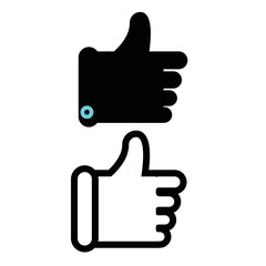 Thumb up Hand like Social media sign vector. OK sign Seal of approval.
