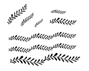 hand drawn decorative leaf pattern vector design