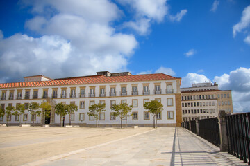 Architectural detail of the University of the city of Coimbra in Portugal