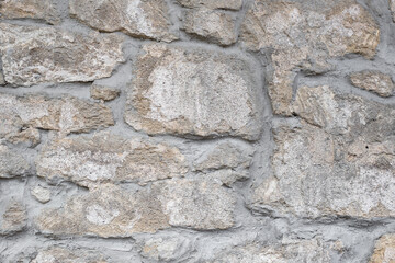 wall of stones, texture of shell rock