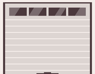 Mechanized garage door gate flat icon Warehouse entrance