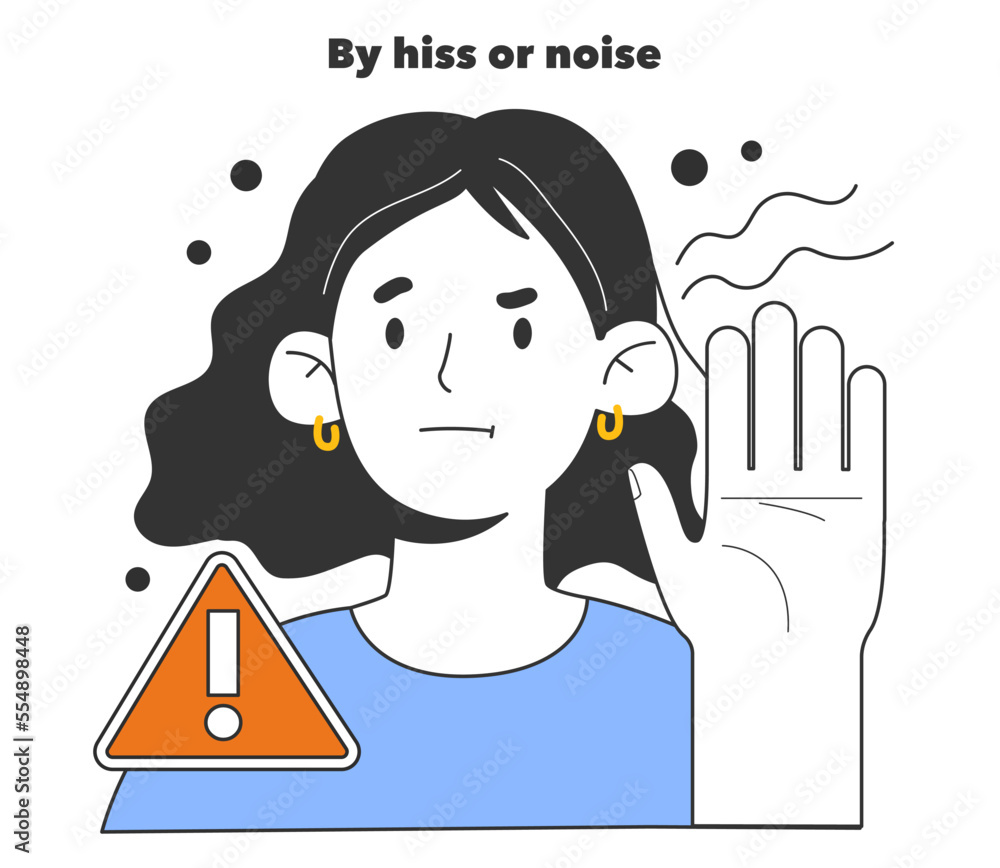Poster natural gas leakage detection by hiss or noise. pipeline defect tracking.