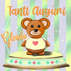 Tanti auguri  Glenda card