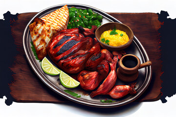 Brazilian Barbecued meat food