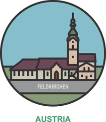 Feldkirchen. Cities and towns in Austria