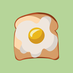 fried egg on bread