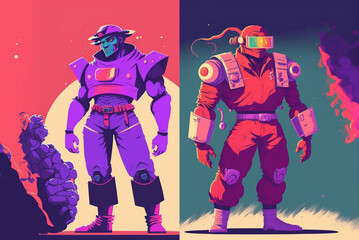 Fototapeta premium Generative ai fantasy characters.