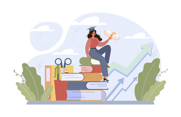 Education concept. Multidisciplinary and lifelong studying, knowledge