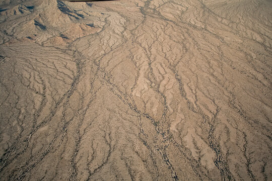 Aerial view of desolate Cabeza Prieta National Wildlife Refuge, Arizona, USA; Arizona, United States of America