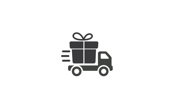 A passing truck with cargo, a package, a gift.