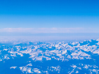 The Alps from the plane window.