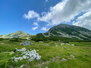 mountain landscape with lake