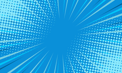 Naklejka premium Comic cartoon blue background design