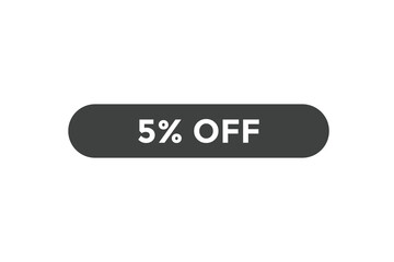 5% off special offers. Marketing sale banner for discount offer. Hot sale, super sale up to 50% off sticker label template

