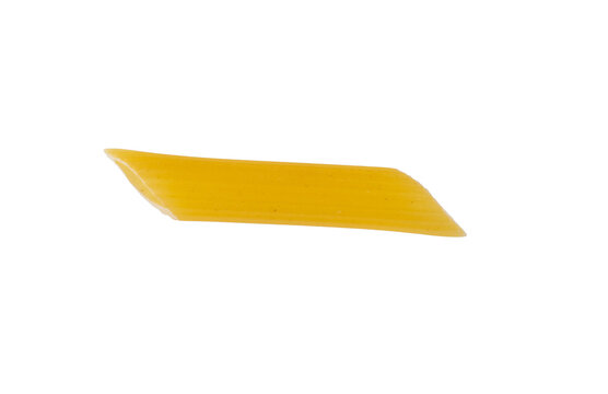 single tube of fresh penne pasta isolated on a white background transparent png
