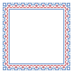 Square frame cross stitch pattern
